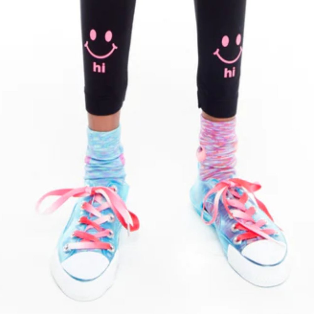 Little Miss Matched Girls Blue Jelly Cutout Sneakers (56)